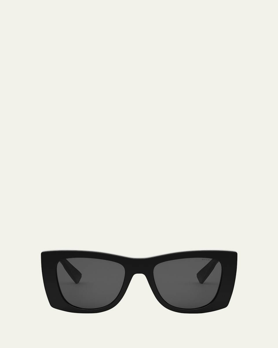 Roma Oversized Acetate & Nylon Butterfly Sunglasses